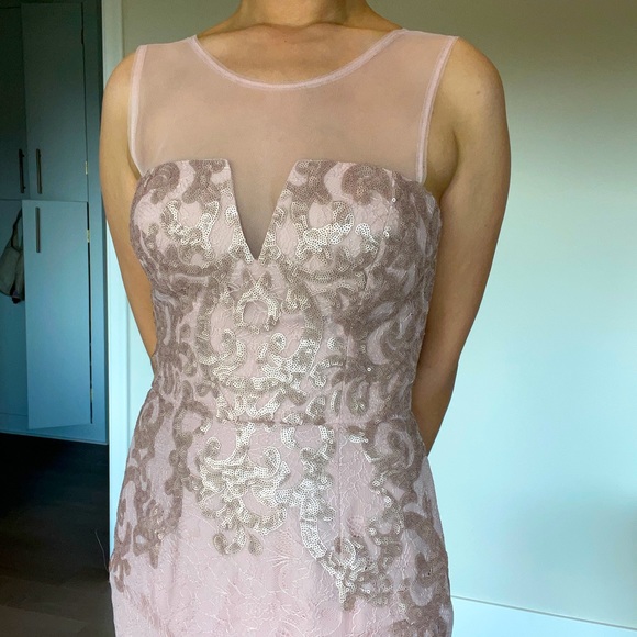 💕BCBG MAXAZRIA size 2 Cocktail Dress Dust Pink - Picture 11 of 11
